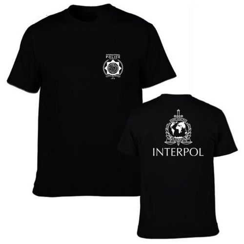 International Police Print T Shirt